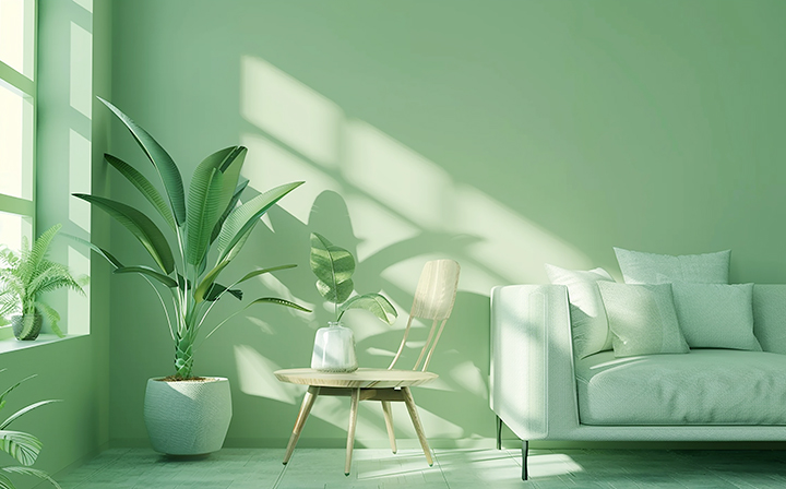 색채 심리학 -초록 인테리어