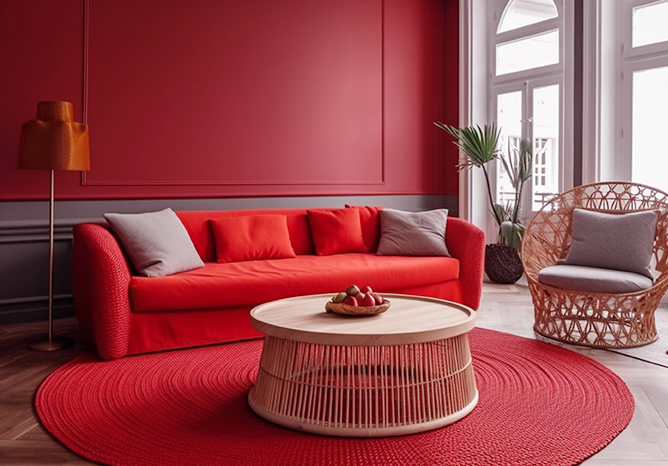 색채 심리학 - 빨간색 인테리어