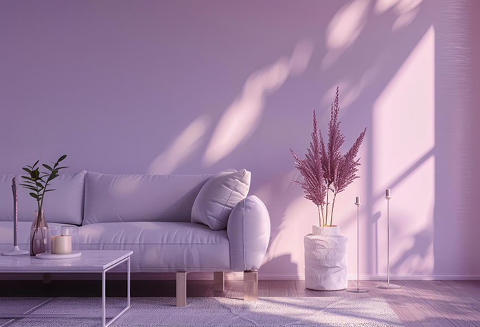 색채 심리학 - 보라 인테리어